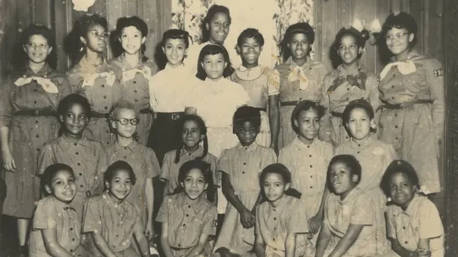 African-American Girl Scout troop picture from Sewickley in the 1960s